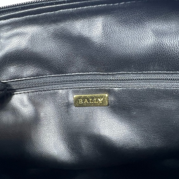 Vintage Bally Black Woven Leather Satchel with Tassel – Made in Italy - Picture 11 of 15